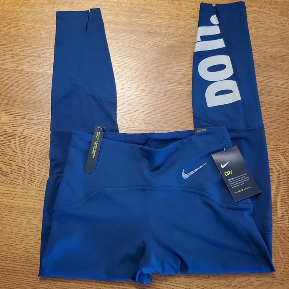 Nike Women's SPEED running tights- dark aqua - Picture 3 of 8